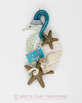 Beachy Seahorse Ornament